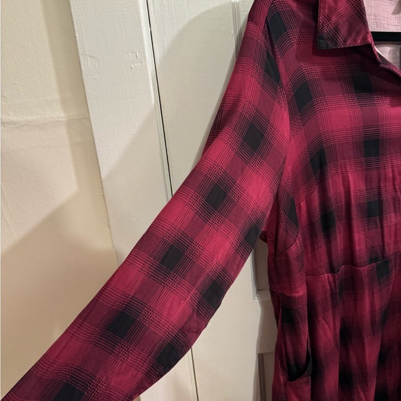 TORRID Long Sleeve Button Front Shirt Dress with Pockets! Size 1 (14-16) - Picture 6 of 12